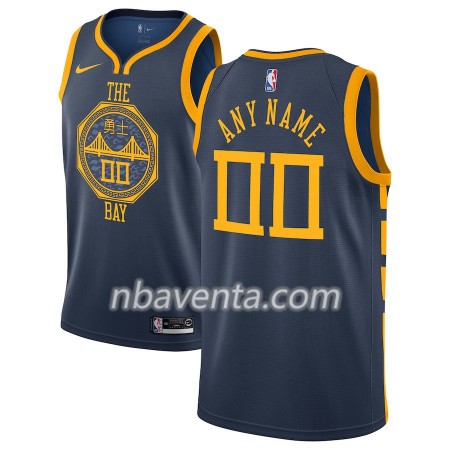 Camiseta Hombre Golden State Warriors Personalizadas 2018-19 Nike City Edition Azul Swingman